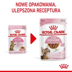 ROYAL CANIN Kitten Sterilised karma mokra w sosie dla kociąt od 6 do 12 miesiąca życia, sterylizowanych 85g