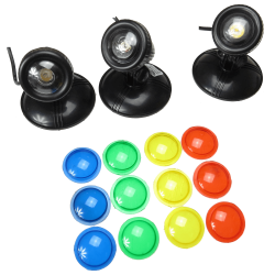 AQUA NOVA Wodoodporna lampa LED 3x 1W, 12V, szkiełka kolorowe