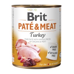 BRIT Paté & Meat Turkey 12x 400g (puszka)