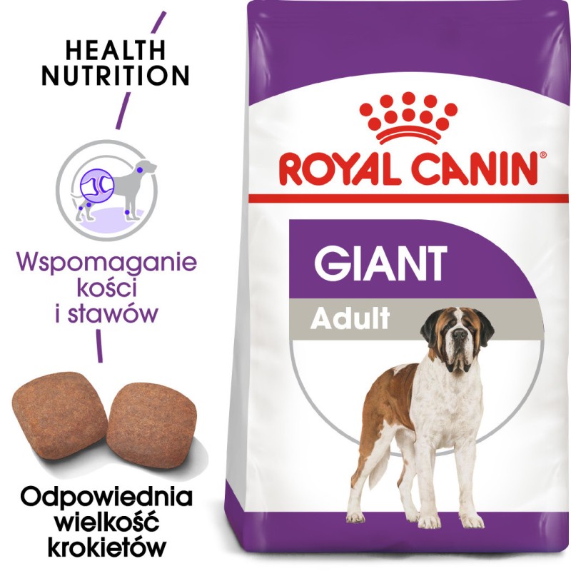 ROYAL CANIN Giant Adult karma sucha dla psów dorosłych ras olbrzymich od 18 / 24 miesiąca życia 15 kg
