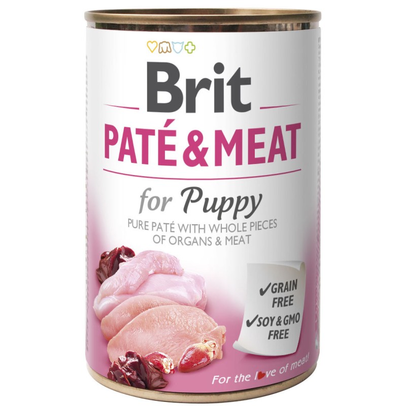 BRIT Paté & Meat Chicken & Turkey For Puppy 12x 800g