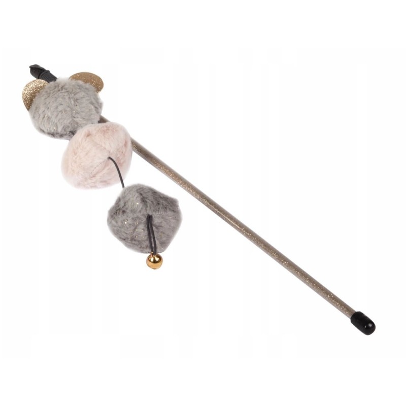 DINGO Wędka dla kota Glamour - Pompony