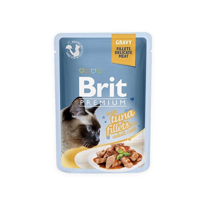 BRIT Premium Tuna Fillets Adult - Filety z tuńczyka w sosie dla kota 24x 85g