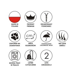 LAUREN DESIGN Legowisko / kanapa CEZAR - Tropic + Granat 60 x 50 cm