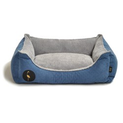 LAUREN DESIGN Pikowane legowisko / kanapa CEZAR - granatowe 80 x 70 cm