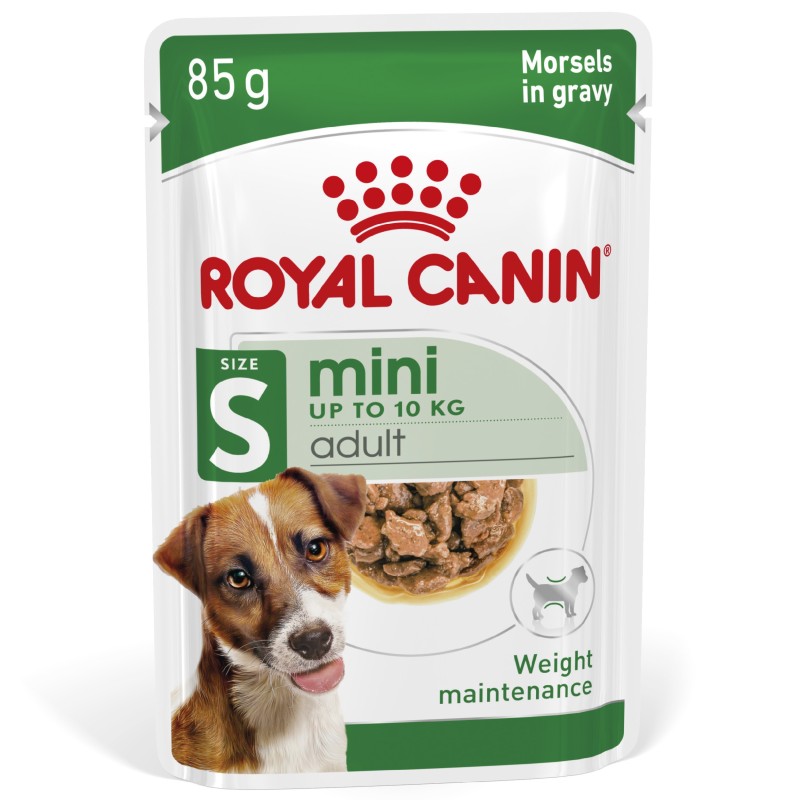 ROYAL CANIN Mini Adult karma mokra, kawałki w sosie dla psów dorosłych, ras małych 12x 85g