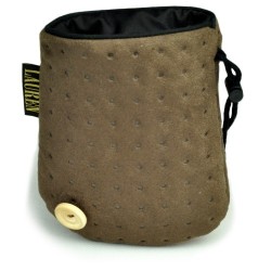 LAUREN DESIGN Pikowana torebka na smakołyki 15 x 13 cm - brązowa