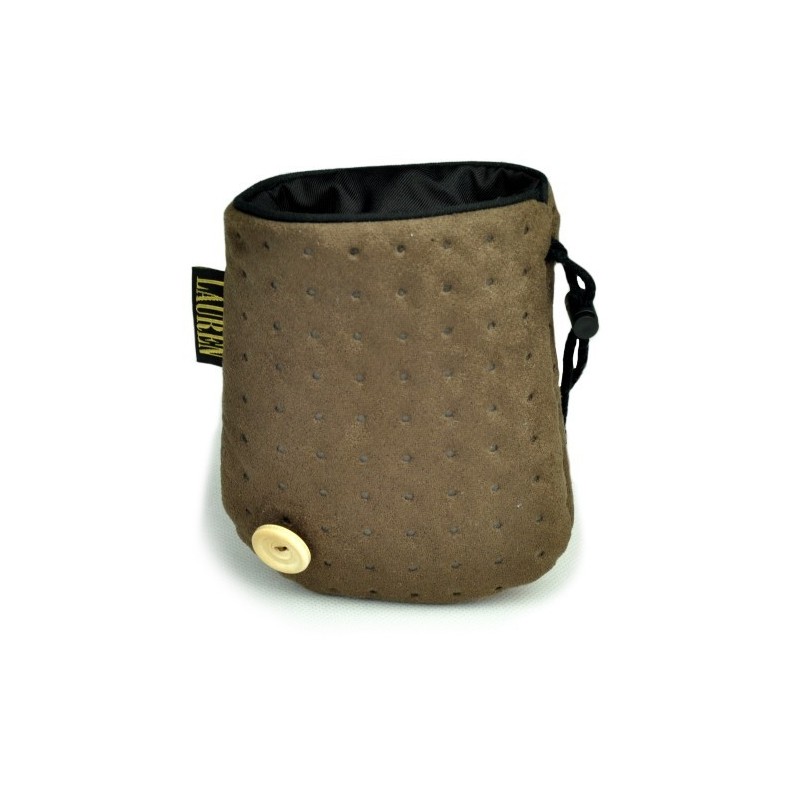 LAUREN DESIGN Pikowana torebka na smakołyki 15 x 13 cm - brązowa