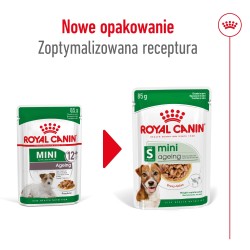 ROYAL CANIN Mini Ageing karma mokra, kawałki w sosie dla psów dojrzałych, ras małych 12x 85g
