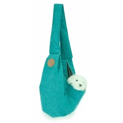 LAUREN DESIGN Pikowana torba / nosidło SARA 50 x 22 x 22 cm - turkusowa
