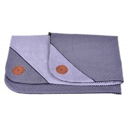 LAUREN DESIGN Pikowana mata / narzuta DANTE 100 x 70 cm - szara