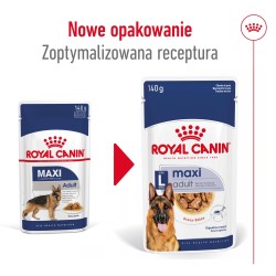 ROYAL CANIN Maxi Adult karma mokra, kawałki w sosie dla psów dorosłych, ras dużych 10x 140g