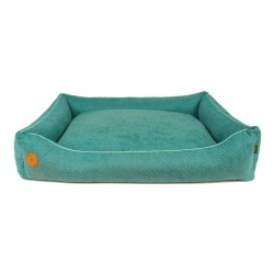 LAUREN DESIGN Pikowane legowisko / kanapa CEZAR - turkusowe 110 x 90 cm