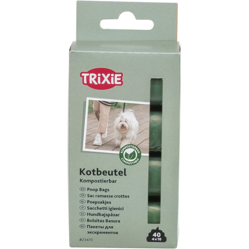 TRIXIE Woreczki na psie nieczystości - biodegradowalne 4 rolki po 10 szt.