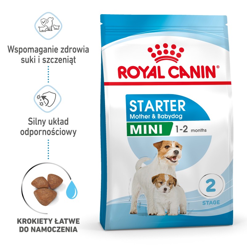 ROYAL CANIN Mini Starter Mother & Babydog karma sucha dla suk w ciąży i okresie laktacji oraz szczeniąt ras małych 4 kg