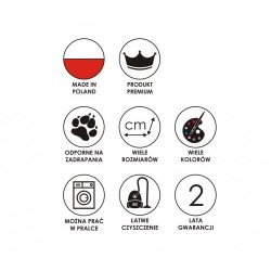 LAUREN DESIGN Budka BELLA - tropic + minky mięta (pikowana) 50 x 50 cm