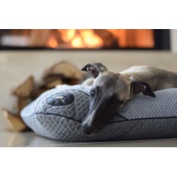 LAUREN DESIGN Poduszka FRIDA - szara (pikowana) 100 x 80 cm