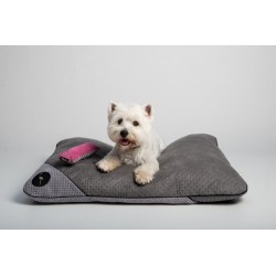 LAUREN DESIGN Poduszka FRIDA - szara (pikowana) 85 x 65 cm