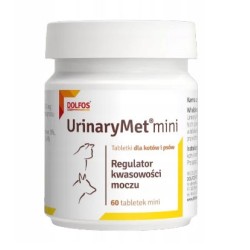 DOLFOS Urinarymet Mini - regulator kwasowości moczu dla psów i kotów 60 tabl.