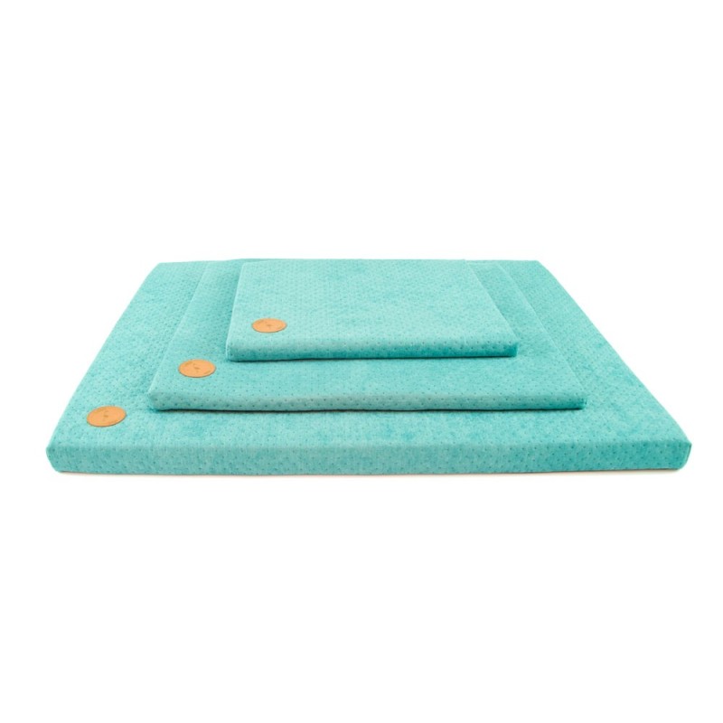 LAUREN DESIGN Materac DEMI - turkusowy (pikowany) 85 x 70 x 5 cm