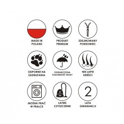 LAUREN DESIGN Materac DEMI COMFORT 100 x 80 x 5 cm - tropic + granat