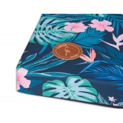 LAUREN DESIGN Materac DEMI COMFORT 100 x 80 x 5 cm - tropic + granat