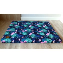 LAUREN DESIGN Materac DEMI COMFORT 100 x 80 x 5 cm - tropic + granat
