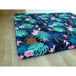 LAUREN DESIGN Materac DEMI COMFORT 100 x 80 x 5 cm - tropic + granat