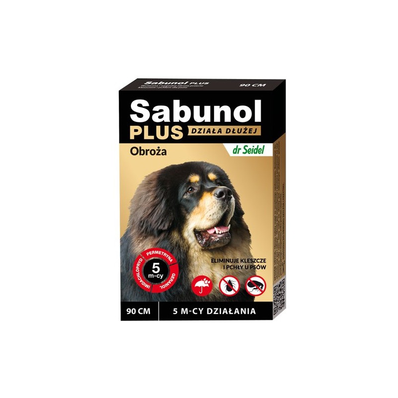 SABUNOL Plus - Obroża dla psa o przedłużonym działaniu do 5mc (90cm)