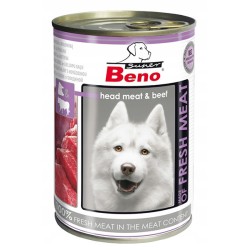 SUPER BENO DOG Meat Głowizna z wołowiną (puszka) 400g