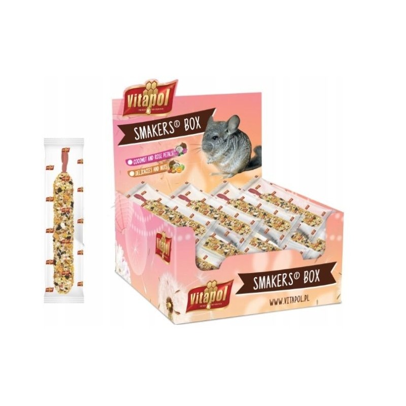 VITAPOL Smakers Chinchilla BOX 12 szt. x 45 g - dla szynszyli