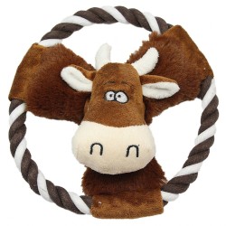 PET NOVA Krowa pluszowa na sznurze, piszcząca 20cm