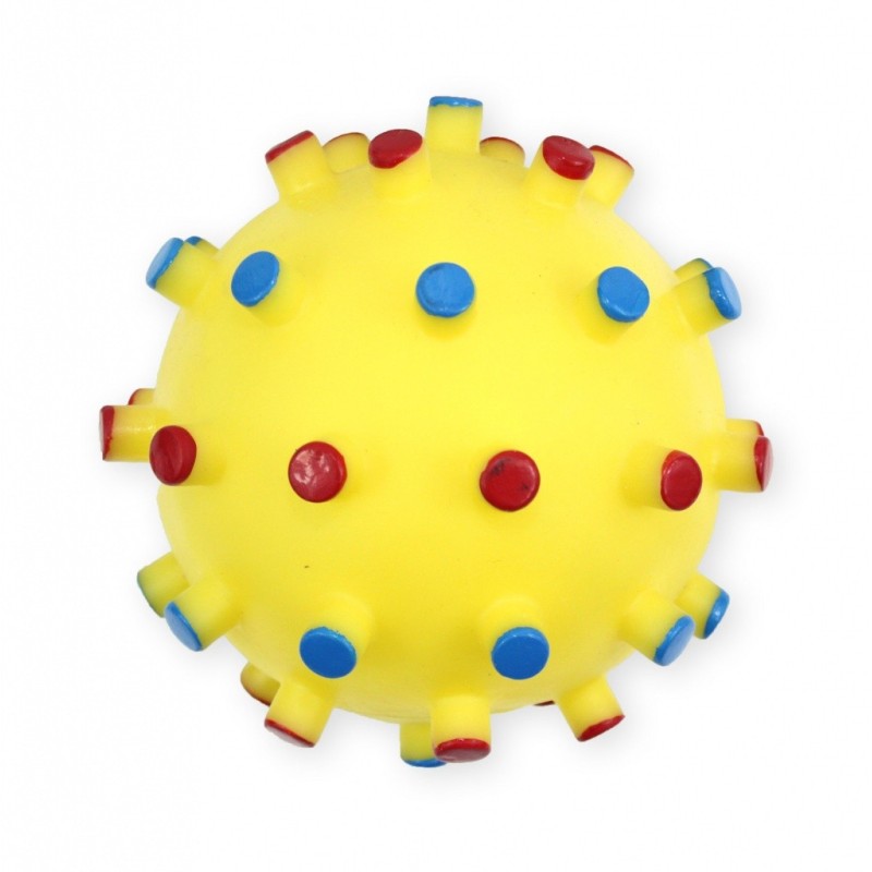 PET NOVA Piłka jeż z wypustkami 12cm - żółta
