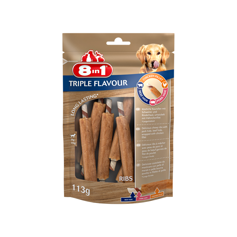 8in1 Przysmak Triple Flavour Ribs 6 szt.
