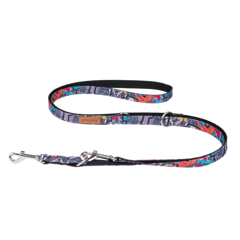 AMIPLAY Smycz regulowana 6 in 1 Adventure - Abstrakcja XL