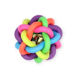 PET NOVA Piłka pleciona o aromacie wołowiny 10,5cm - kolorowa