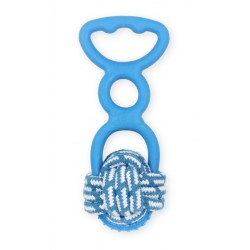 PET NOVA Zabawka węzeł i uchwyt do przeciągania 20cm - niebieska