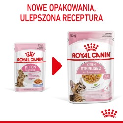 ROYAL CANIN Kitten Sterilised karma mokra w galaretce dla kociąt od 6 do 12 miesiąca życia, sterylizowanych 12x 85g