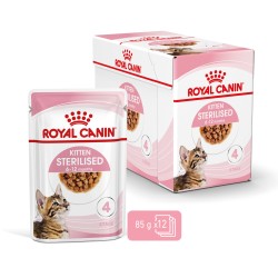 ROYAL CANIN Kitten Sterilised karma mokra w sosie dla kociąt od 6 do 12 miesiąca życia, sterylizowanych 12x 85g