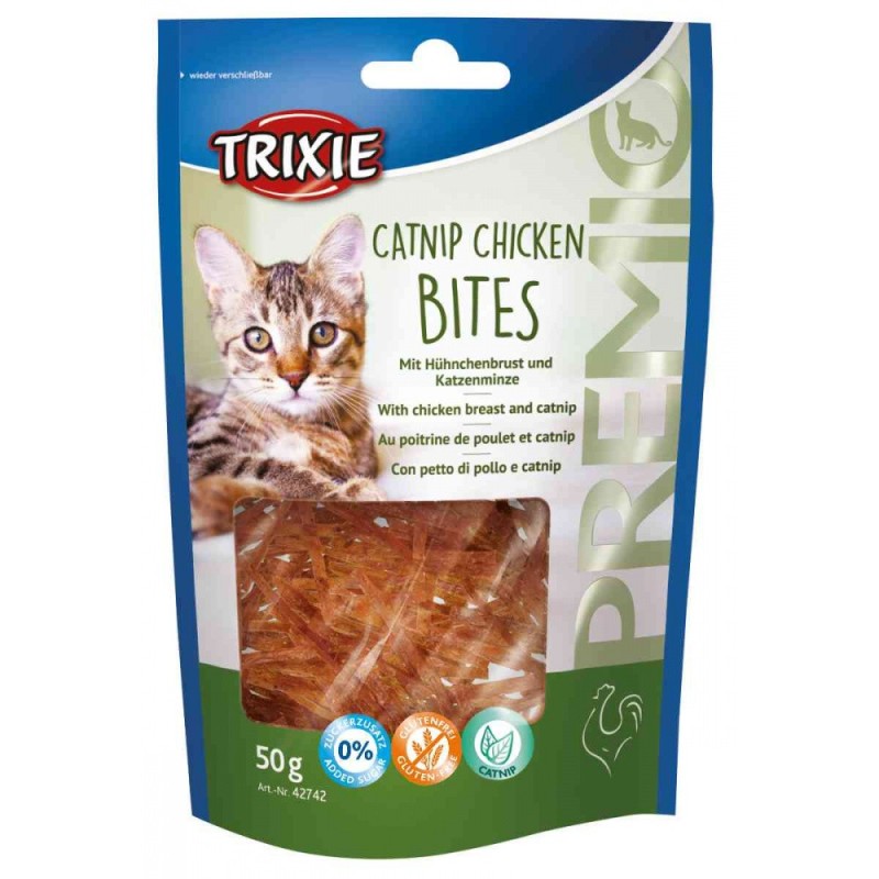 TRIXIE Premio Catnip Chicken Bites (z kurczakiem) - przysmaki dla kota 50g