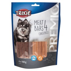 TRIXIE Przysmaki PREMIO 4 Meat Bars (kurczak, kaczka, jagnięcina, łosoś) 4× 100g