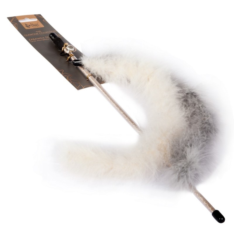 DINGO Wędka dla kota Glamour - Pióra