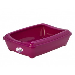 PET NOVA Cat Life Kitty Tray - Kuweta otwarta z ramką - różowa M