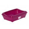 PET NOVA Cat Life Kitty Tray - Kuweta otwarta z ramką - różowa XL