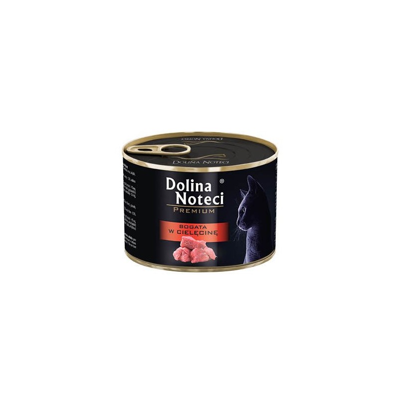 DOLINA NOTECI Premium dla kota - Bogata w cielęcinę 185g 12x 185g