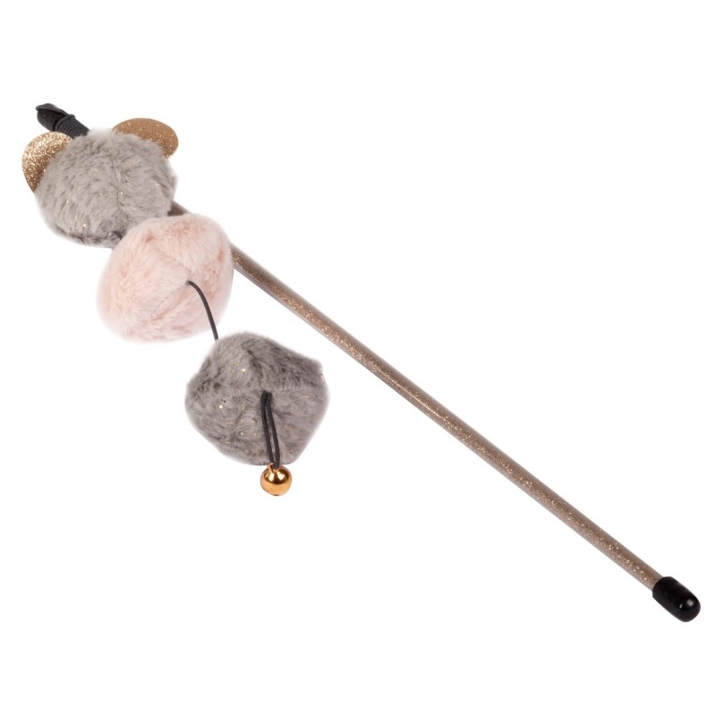 DINGO Wędka dla kota Glamour - Pompony