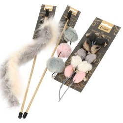 DINGO Wędka dla kota Glamour - Pompony