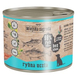 WIEJSKA ZAGRODA dla psa - Rybna uczta (puszka) 400g