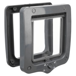 TRIXIE Dwustronne drzwi dla kota wahadłowe 4-way 20x22cm - Szare