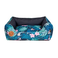 LAUREN DESIGN Legowisko / kanapa CEZAR - Tropic + Granat 80 x 70 cm